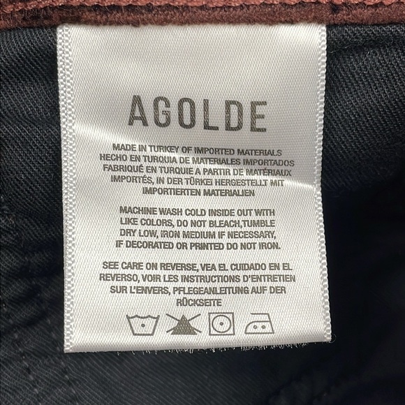 New Agolde Nico High Rise Slim Boot Pants in Chocolate Milk Velvet Sz 30 - Picture 12 of 14